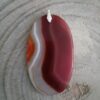 Pendentif Agate Cornaline - bélière en argent