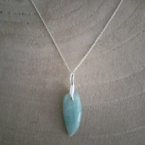 Collier argent Amazonite