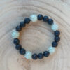 Bracelet Jade Birman, pierres de lave et plaqué Argent