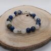 Bracelet Sodalite et Jade blanc
